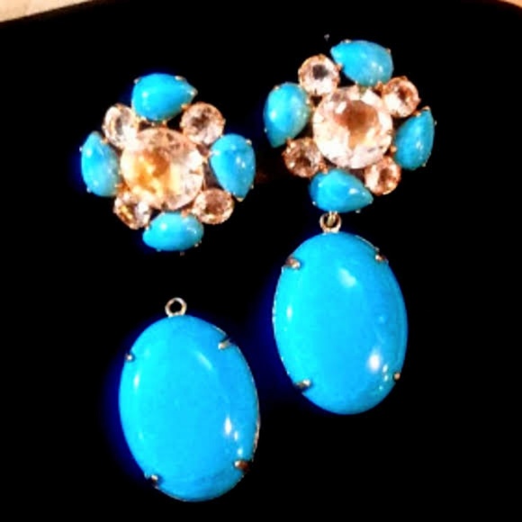 Bounkit Jewelry - Bounkit convertible Turquoise Quartz earrings NWOT